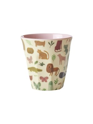 Rice Melamine Kids cup small Sweet Jungle pink