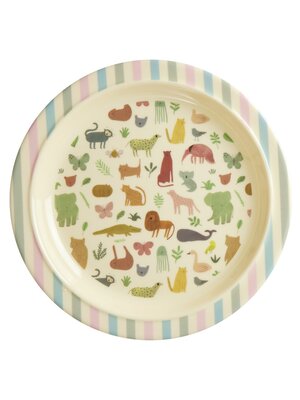 Rice Melamine Kids Lunch bord Sweet Jungle