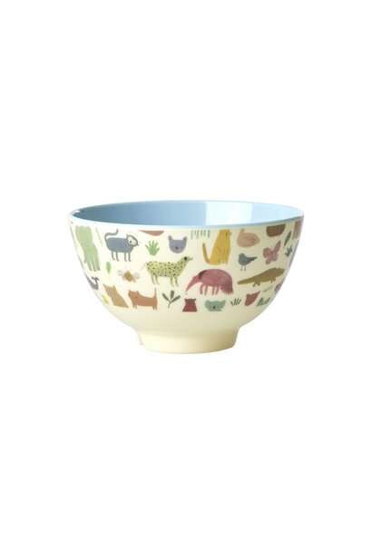 Melamine bowl small Sweet Jungle dusty blue