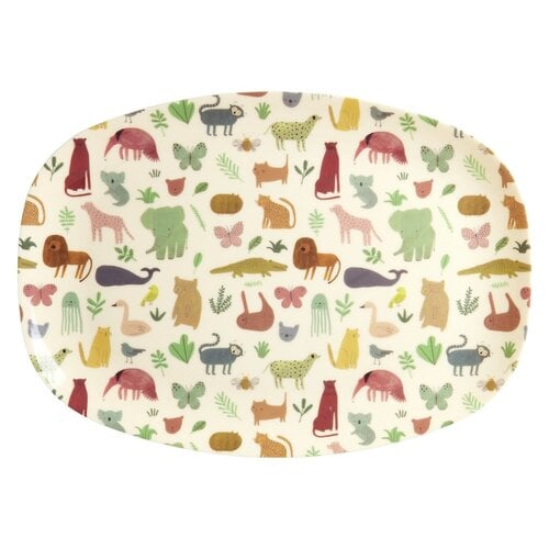 Rice Melamine oval plate Sweet Jungle