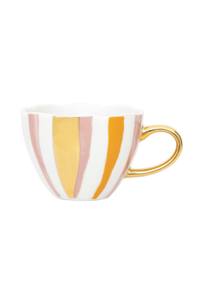 Cup cappuccino / tea Good Morning Joyful C - stripes