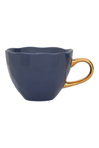 Cup cappuccino / tea Good Morning purple blue