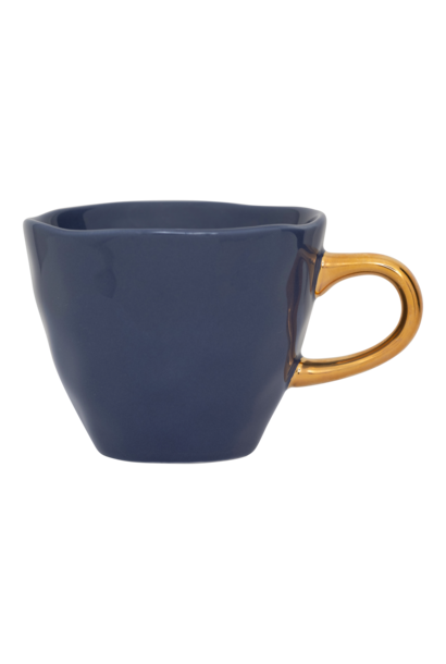 Cup coffee Good Morning purple blue