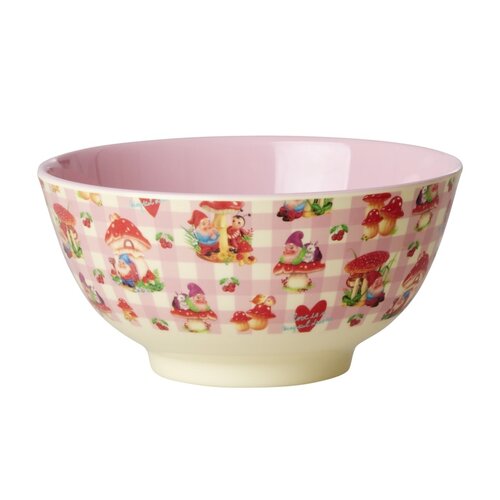 Rice Melamine bowl medium Love Therapy Gnome