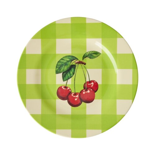 Rice Melamine lunch plate Love Therapy Cherry