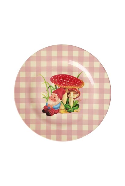 Melamine lunch plate Love Therapy Gnome
