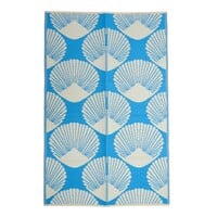Tapijt medium Blue Seashell 120 x 180cm - gerecycled plastic