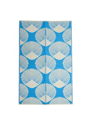 Rice Tapijt medium Blue Seashell 120 x 180cm - gerecycled plastic