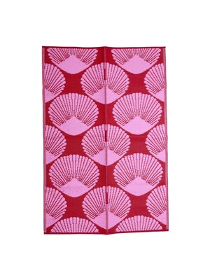 Rice Tapijt medium Pink & Red Seashell 120 x 180cm - gerecycled plastic