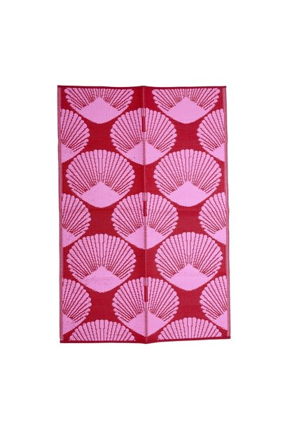 Tapijt medium Pink & Red Seashell 120 x 180cm - gerecycled plastic