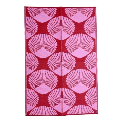 Rice Tapijt medium Pink & Red Seashell 120 x 180cm - gerecycled plastic
