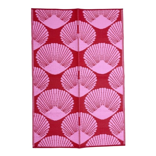 Rice Tapijt medium Pink & Red Seashell 120 x 180cm - gerecycled plastic