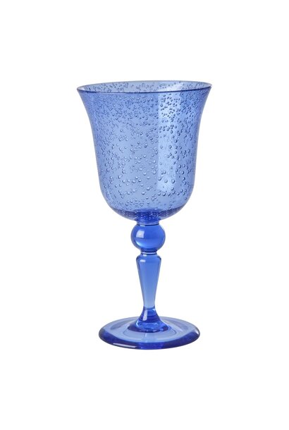 Wijn glas Bubble blue acryl - 360ml