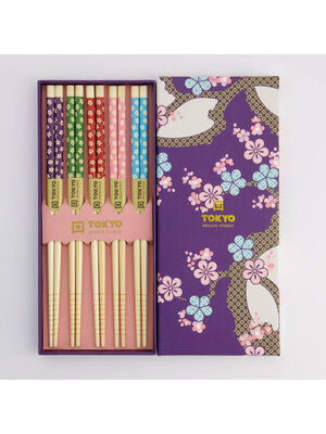 Tokyo Design Studio Chopstick Dark Blue Sakura giftset/5