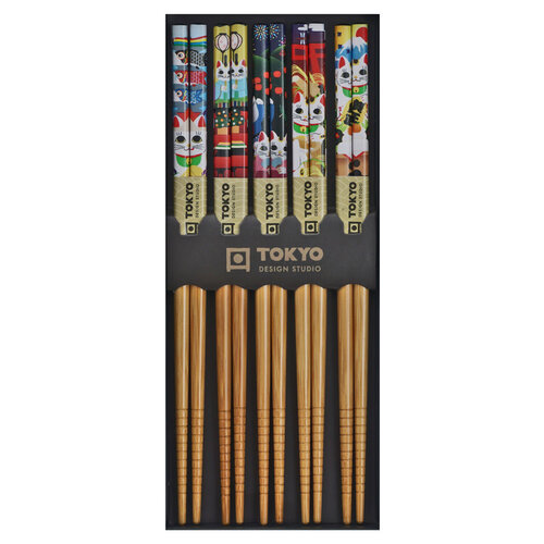 Tokyo Design Studio Chopstick Lucky Cat set/5