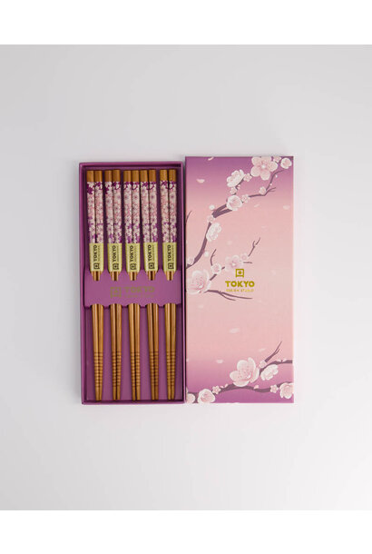 Chopstick Purple Sakura giftset/5