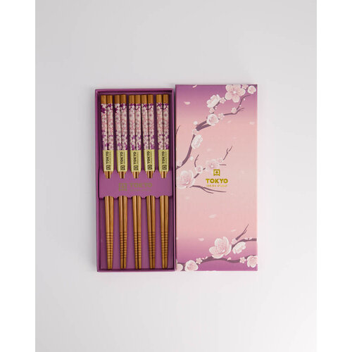 Tokyo Design Studio Chopstick Purple Sakura giftset/5