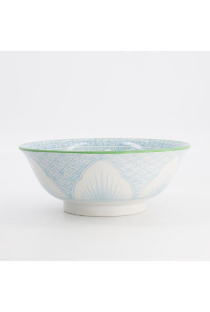 Ramen kom 1200ml Lily Flower light blue 20.5x8cm