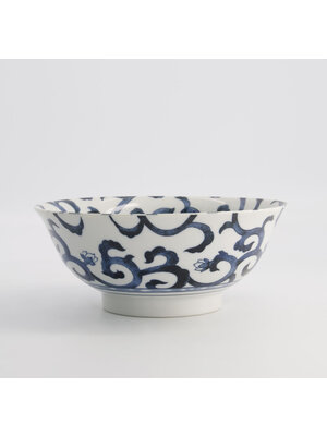Tokyo Design Studio Ramen kom 1300ml Mixed Bowls - Goben Karakusa blue 21x8.7cm