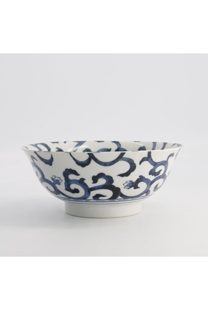 Ramen kom 1300ml Mixed Bowls - Goben Karakusa blue 21x8.7cm