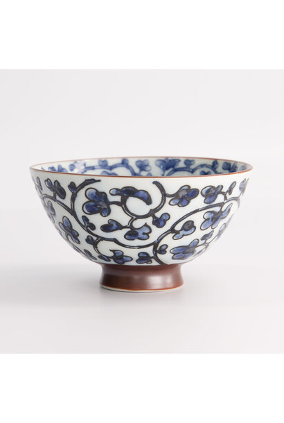 Rijst kom 350ml Kawaii Karakusa blue 12.5x6.5cm
