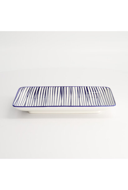 Bord rechthoek Nippon Blue Lines 21x13.5cm