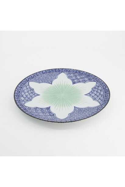 Lunch bord Lily Flower blue 20x2cm