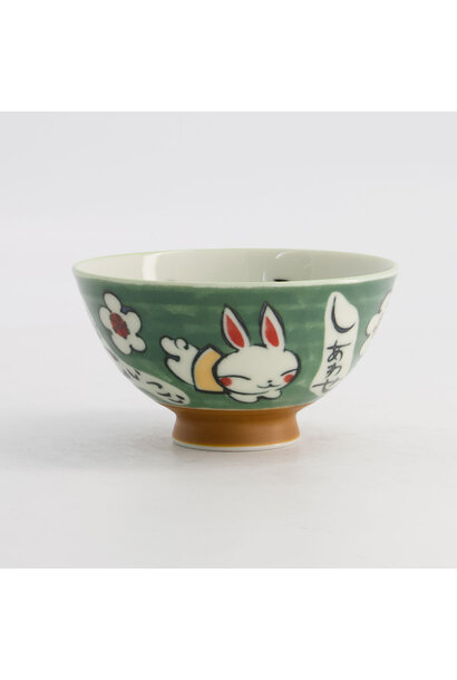 Kom 300ml Kawaii - Rabbit green 11.5x6cm