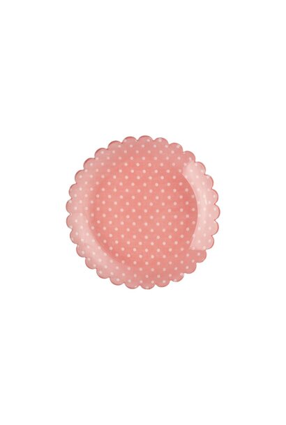 Acryl gebaks bord Dots coral