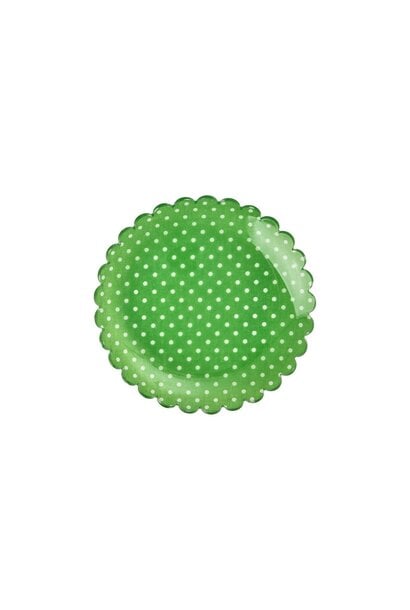 Acrylic cake plate Dots green