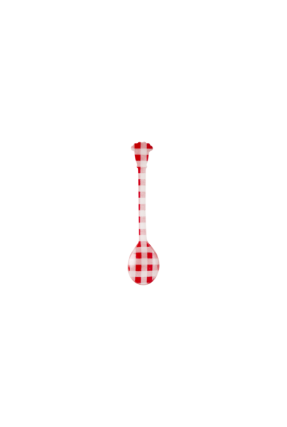 Acryl korte lepel Checkers red
