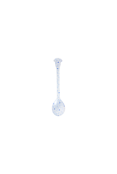 Acryl korte lepel Hearts blue