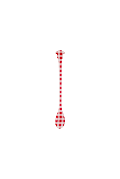 Acryl lange lepel Checkers red