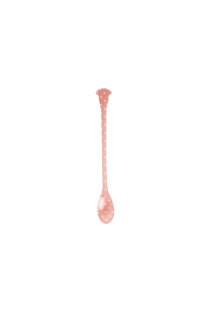 Acryl lange lepel Dots coral