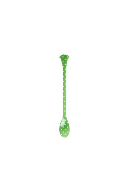 Acryl lange lepel Dots green