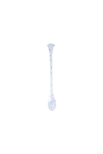 Acryl lange lepel Hearts blue