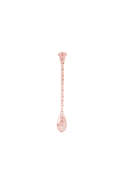Acryl lange lepel Hearts pink
