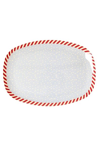 Melamine ovaal bord Snowflake