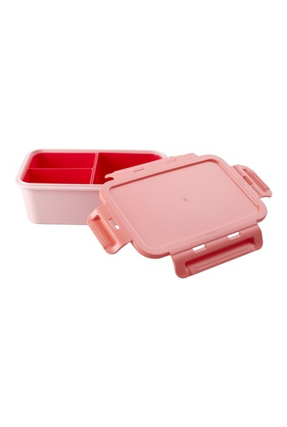 Lunchbox with 3 inserts coral & red