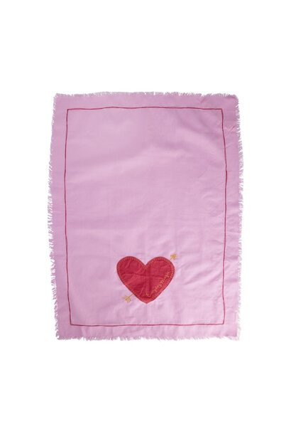Theedoek Everyday Magic pink - enzym gewassen
