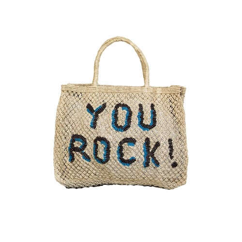 the Jacksons Shopper Jute S You Rock! natural/turquoise/black