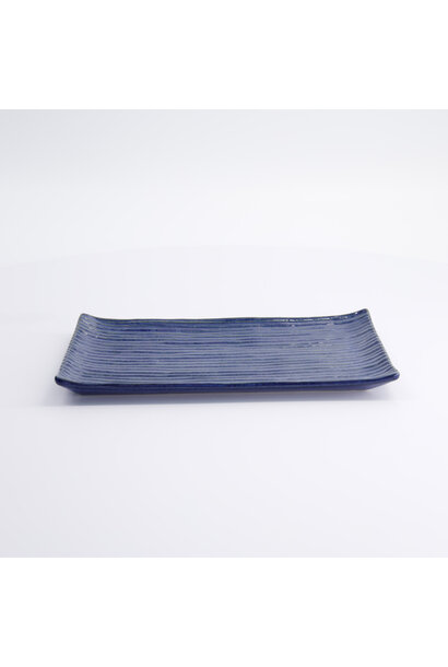 Bord rechthoek Mino Craft blue - 23.8x15cm