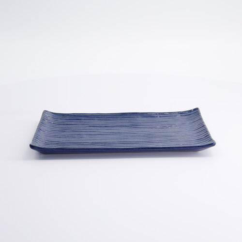 Tokyo Design Studio Bord rechthoek Mino Craft blue - 23.8x15cm