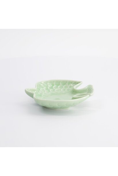 Schaaltje Swallow Bird Hiwa green - 12x11x3cm