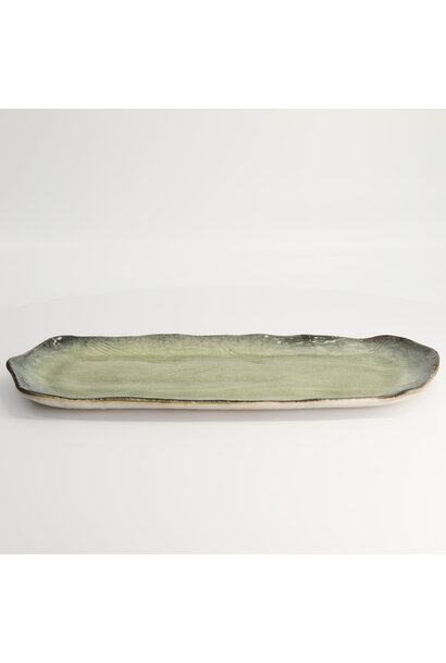 Serveer schaal Yamasaku Organic Glassy green - 36x16.7x2.1cm