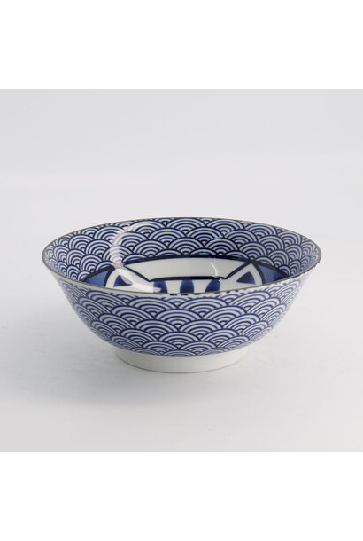 Ramen Kom 1000ml Kawaii - Lucky Cat Neko blue 19.7x7cm