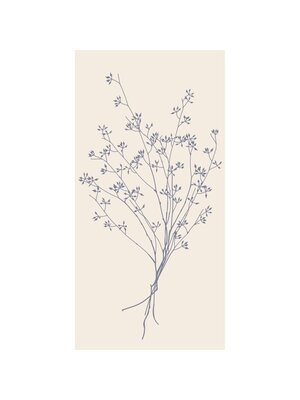 IB Laursen Servet Flower Silhouette blue - 16 stuks - 40x40cm