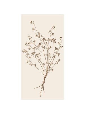 IB Laursen Servet Flower Silhouette brown - 16 stuks - 40x40cm