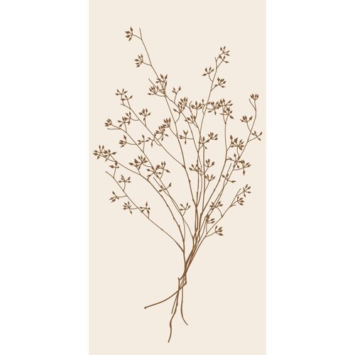 IB Laursen Servet Flower Silhouette brown - 16 stuks - 40x40cm