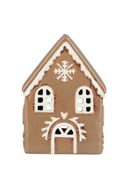 Theelicht houder House Stillenat Gingerbread snowflake - W: 8,3 H: 15,5 L: 10cm